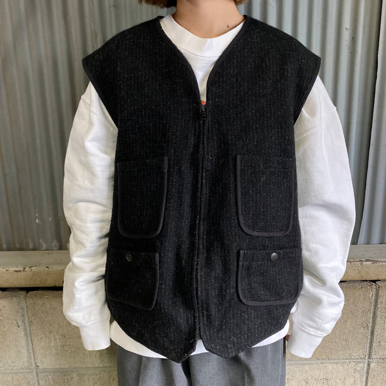 70s woolrich ダウンベスト 白タグ USA製 山田蓮着用