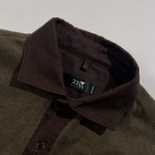 23区 HOMME ニジュウサンクオム 長袖 ポロニット トレーナー 48/カーキ系 メンズ