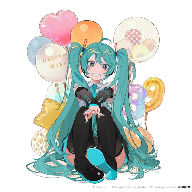 初音ミクTシャツ Art by 八三「with Balloon」