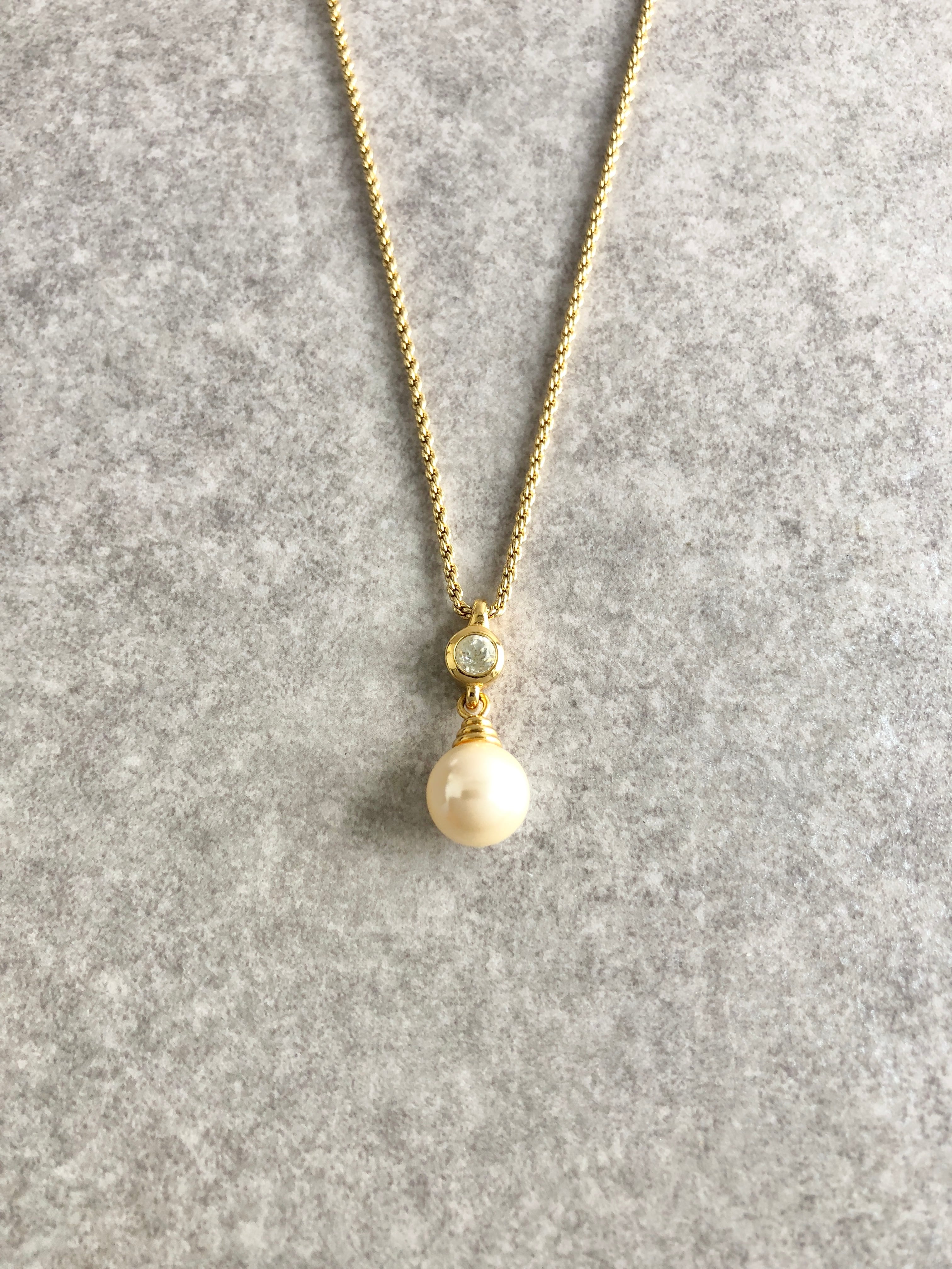 Christian Dior クリスチャン ディオール ネックレス ゴールド パール