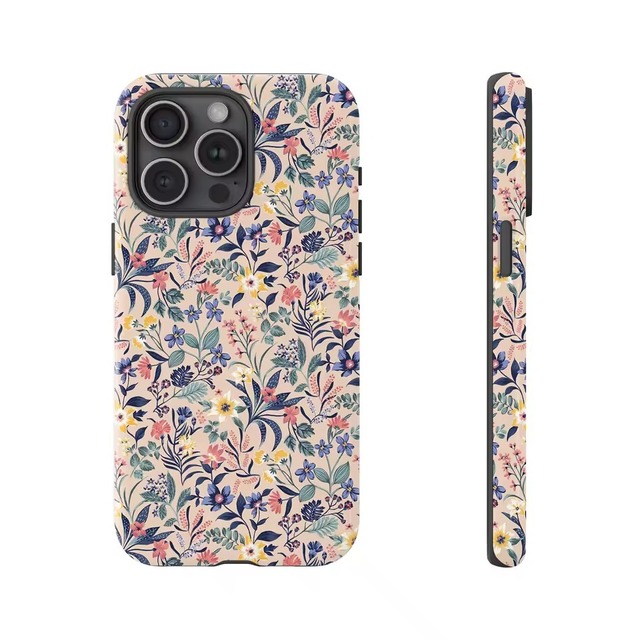 ナチュラルボタニカルフラワー iPhoneケース（iphone12-17対応）0187