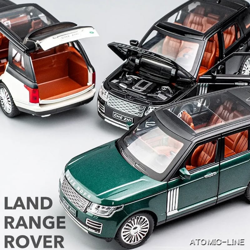 LAND ROVER レンジローバー 1/24 ミニカー 全3色 ライト点灯 エンジンサウンド 合金モデル 模型 ジオラマ | ATOMIC LINE