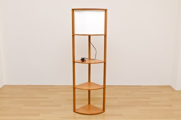 棚付フロアライト　コーナー　DBR 棚付フロアライトコーナーDBR/LBR