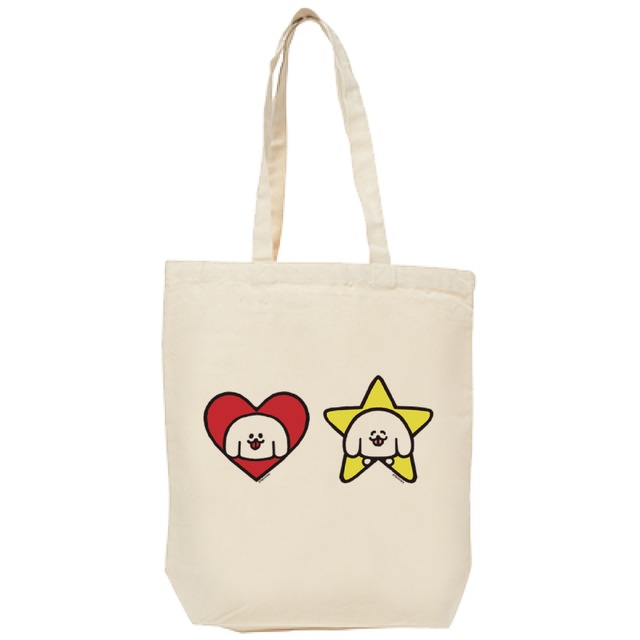 「ハート＆スターぺろち」トートバッグ