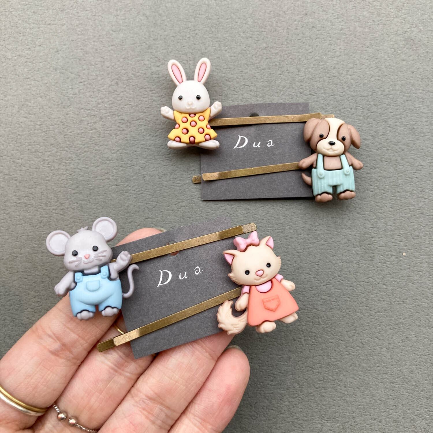 ¨̮ヘアゴム　ヘアピン　アニマルセット ̮ヘアゴム ヘアピン アニマルセット