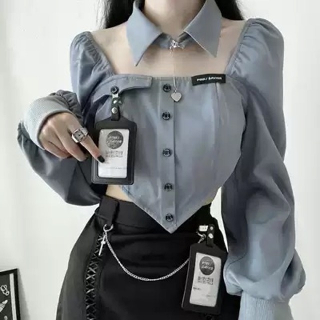 【セットアップ】【単品注文】甘いショートコートシャツネクタイスーツ 2110041129J