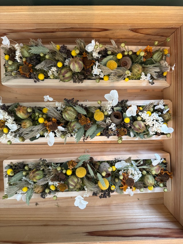 箱花レクタングル　ピンク/イエロー