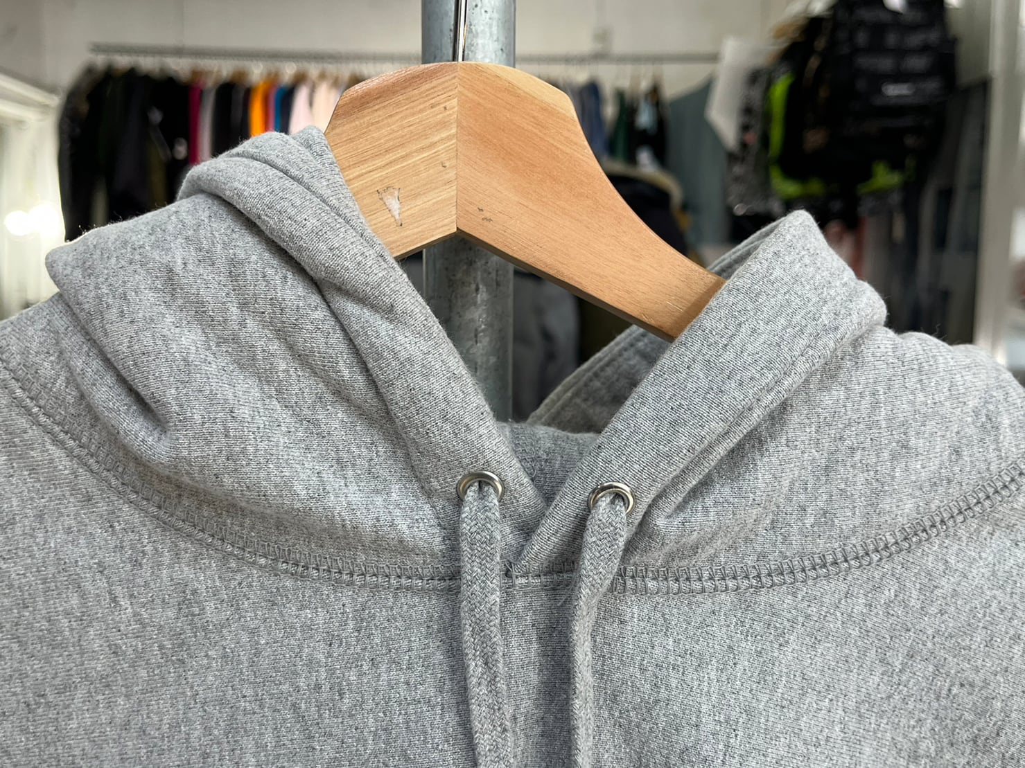 Supreme MICRO LOGO HOODED SWEATSHIRT HEATHER GREY LARGE 60969 ...