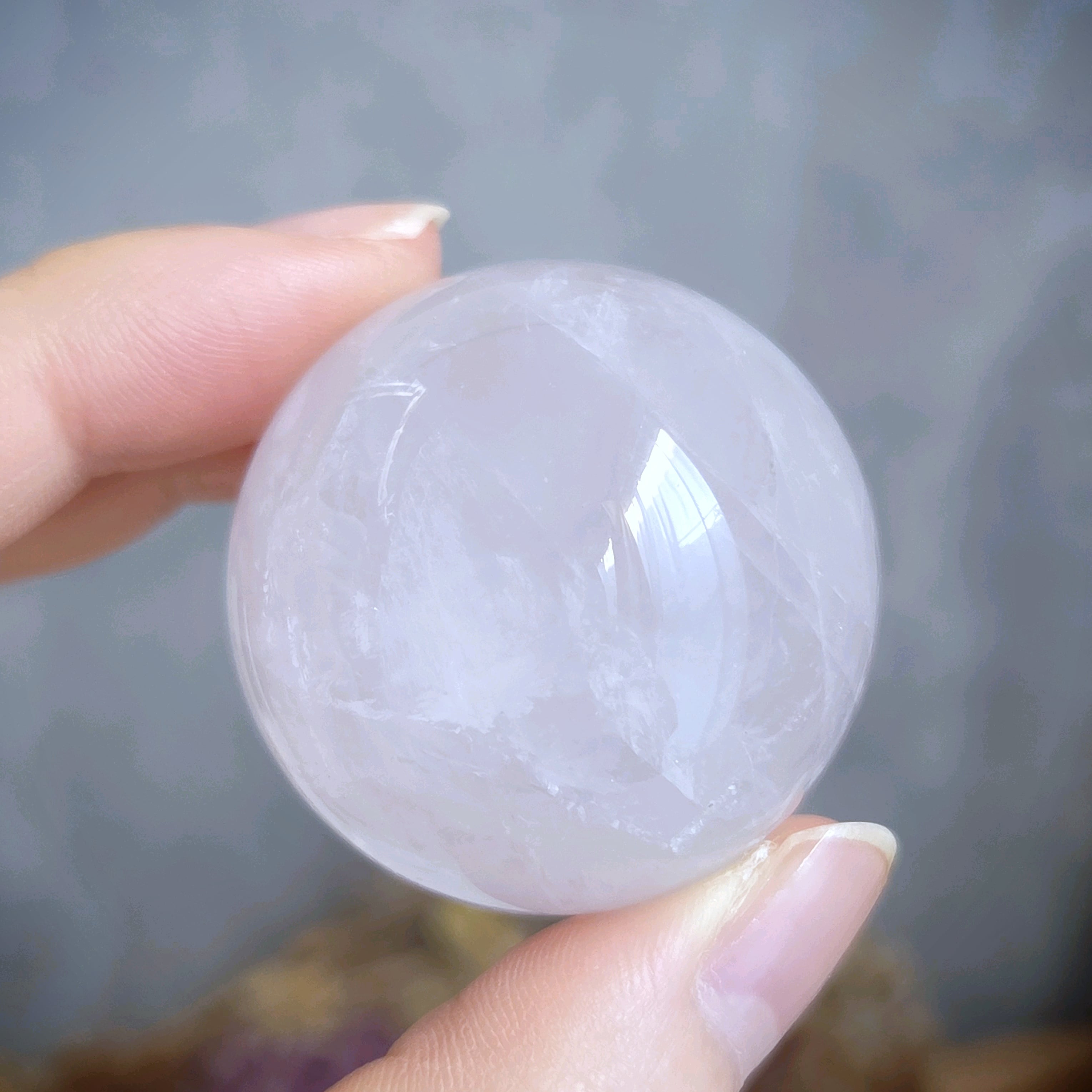 ペリウィンクルローズクォーツ スフィア | ホシノカケラ STONE/AROMA/ART