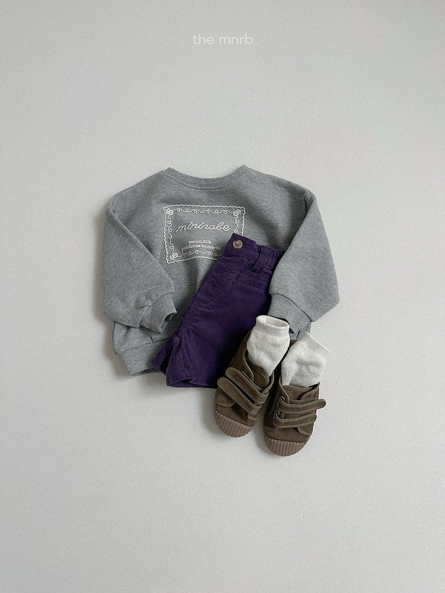 【予約商品】mini robe / Lace Sweatshirt