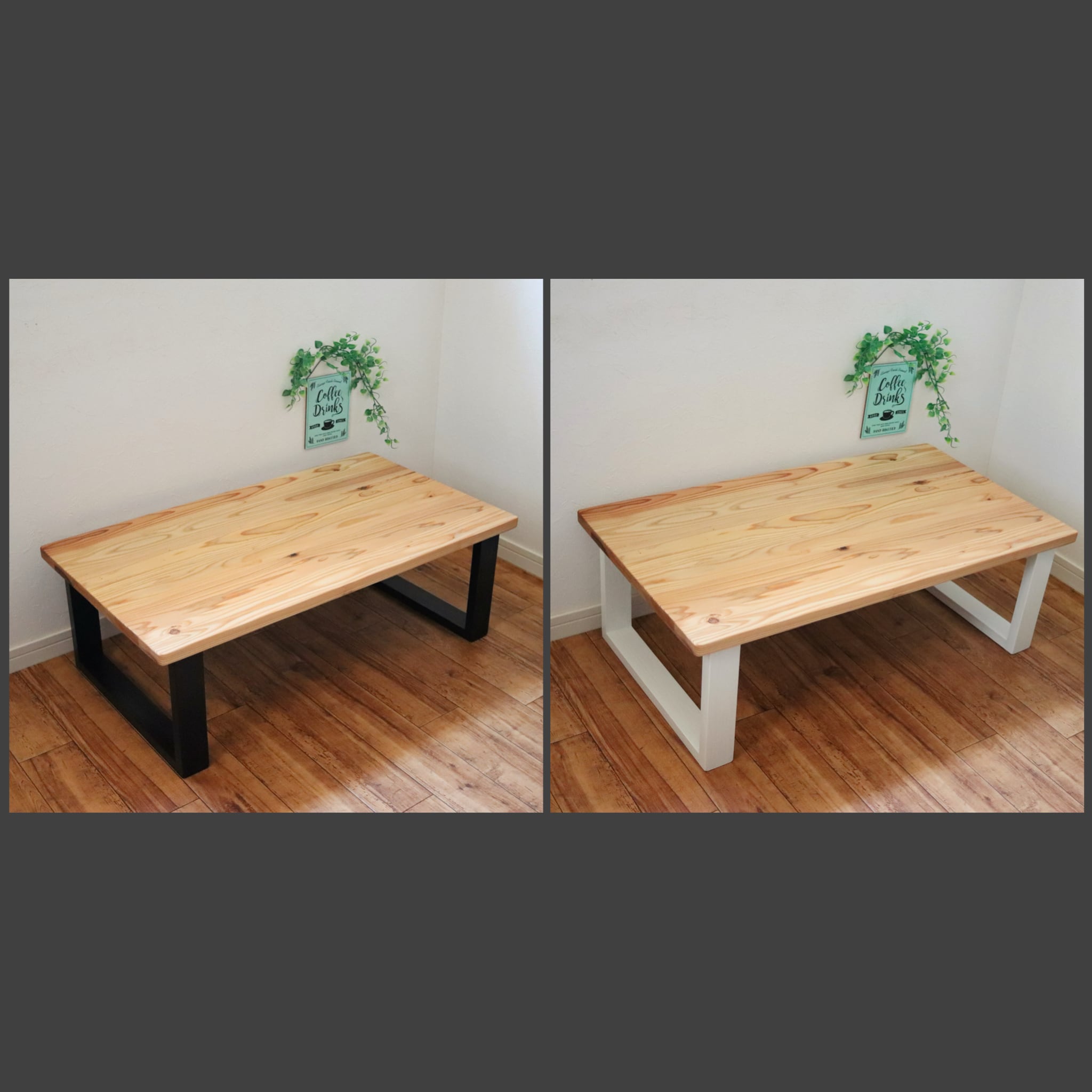無垢ローテーブル サイズ、カラー変更可能 天然木 リビングテーブル