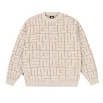 MAGENTA /MAZE KNIT CREWNECK