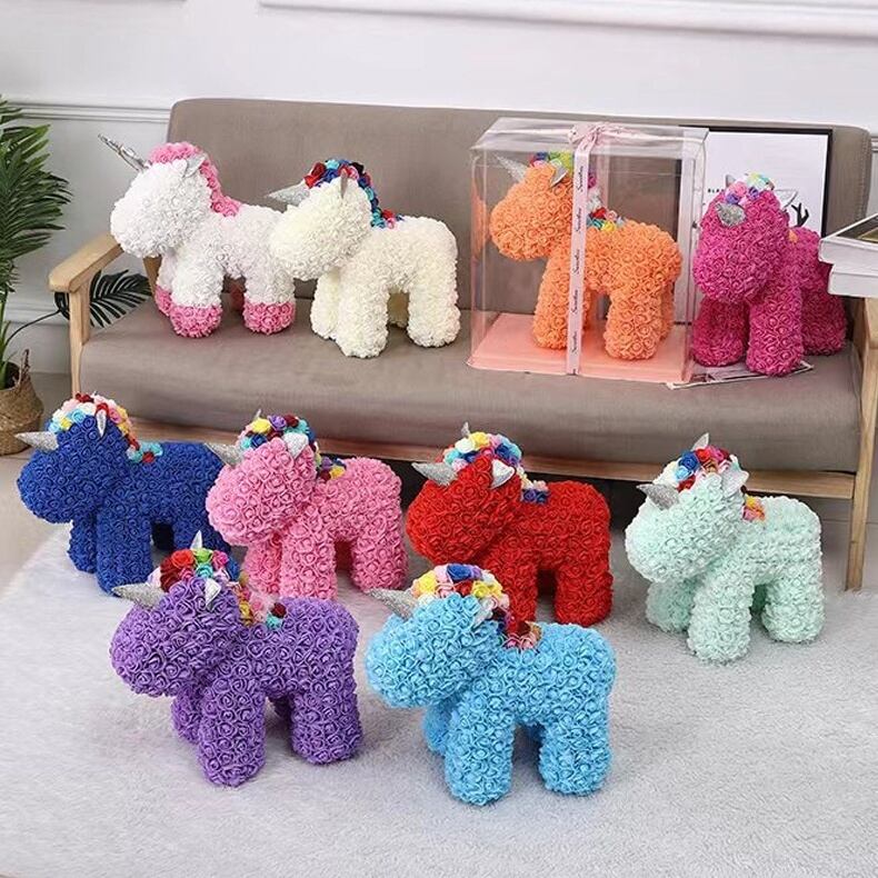 フラワーのユニコーン ギフトボックス+ライトストリング(Lサイズ)