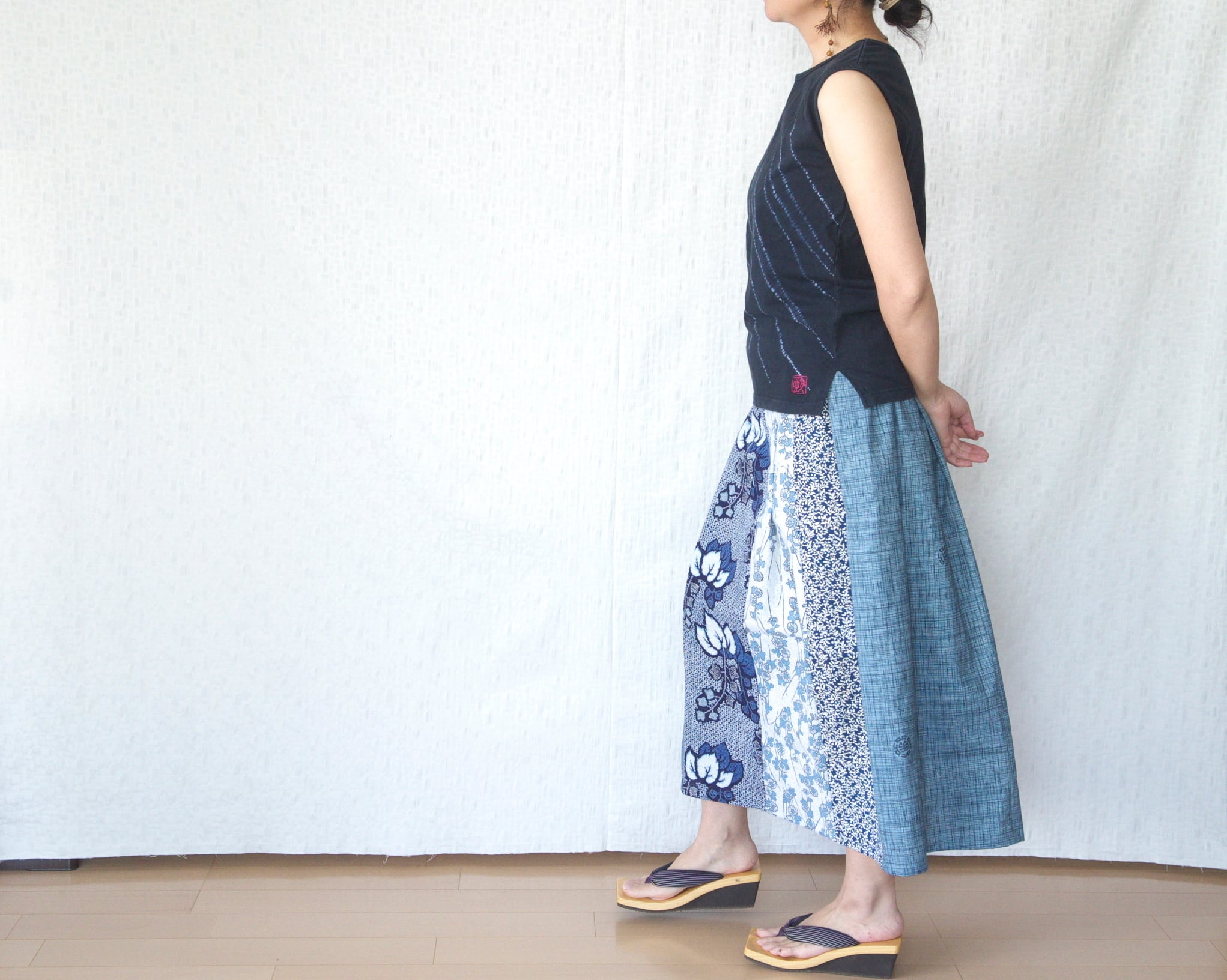 パッチワークスカート25までお値下げ8900→8000 キモノ︎︎ || パッチワーク || ロングスカート || 受注制作 ロング