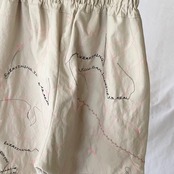 +1 colorful :刺繍パンツ／ピンク