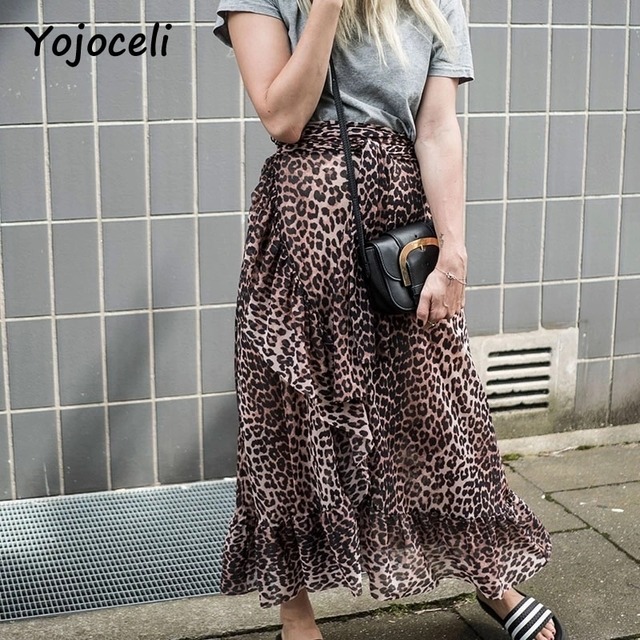 Frill Leopard Skirt♥