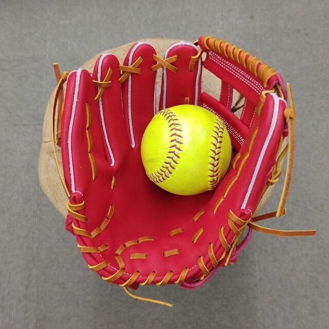 Greedy グリーディーグラブ オールラウンド用 レッド ゴムソフトボール