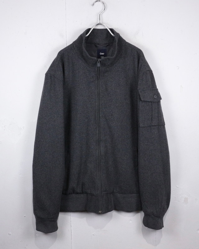 【Caka act2】“GAP” Military Detail Zip Up Wool Jacket