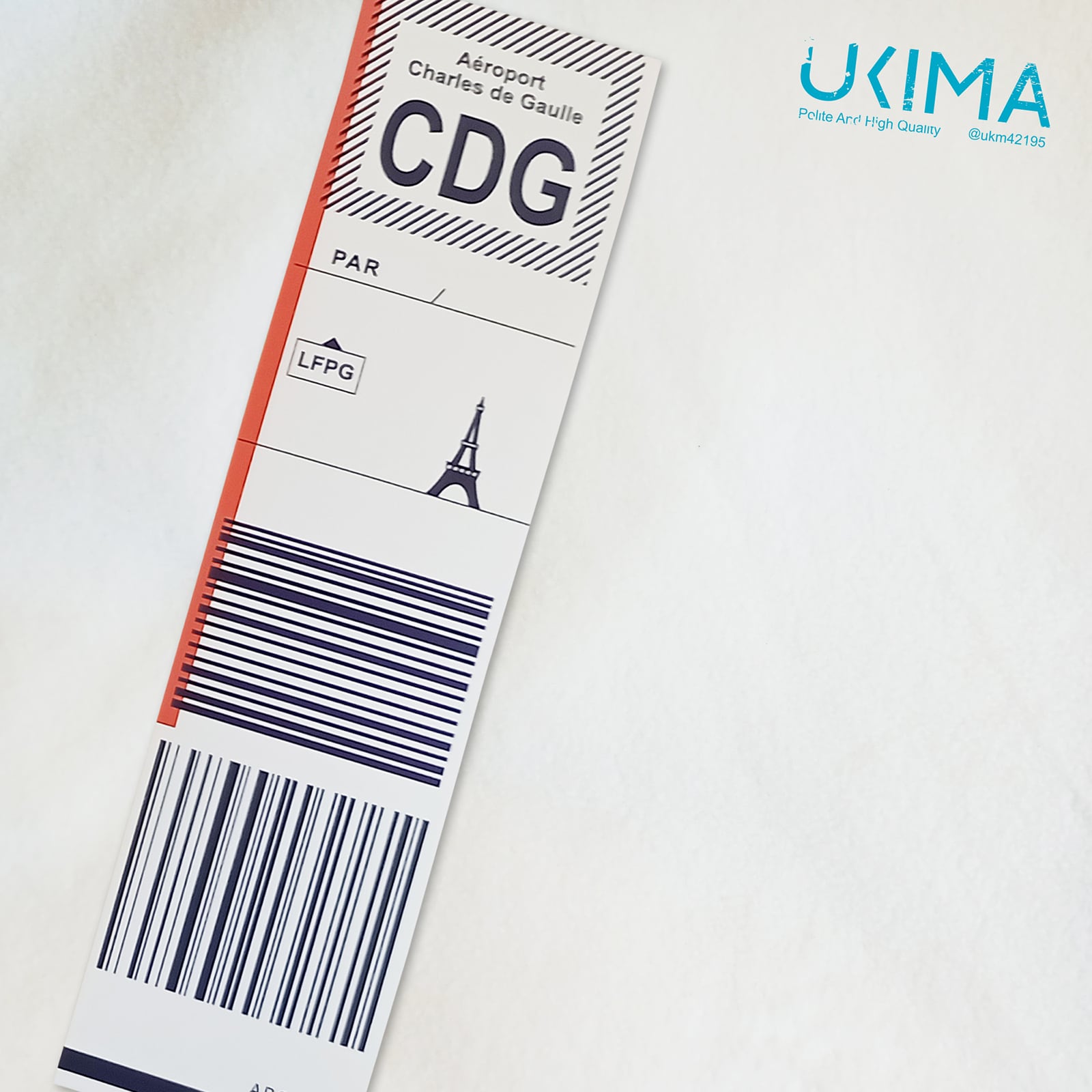 エアラインバゲージクレームタグステッカー「シャルルドゴール