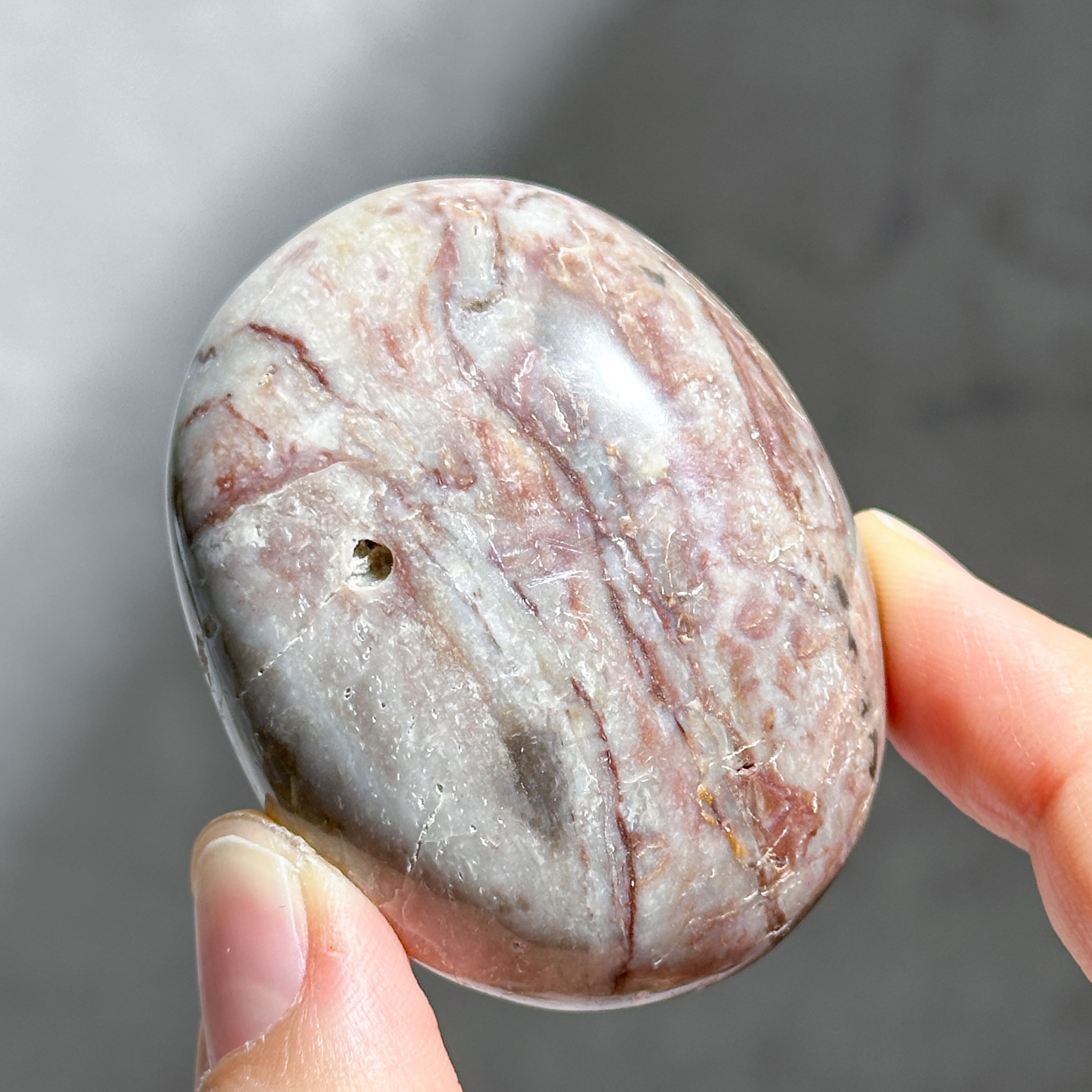 ロゼッタジャスパー パームストーン11◇Rosetta Jasper palm stone