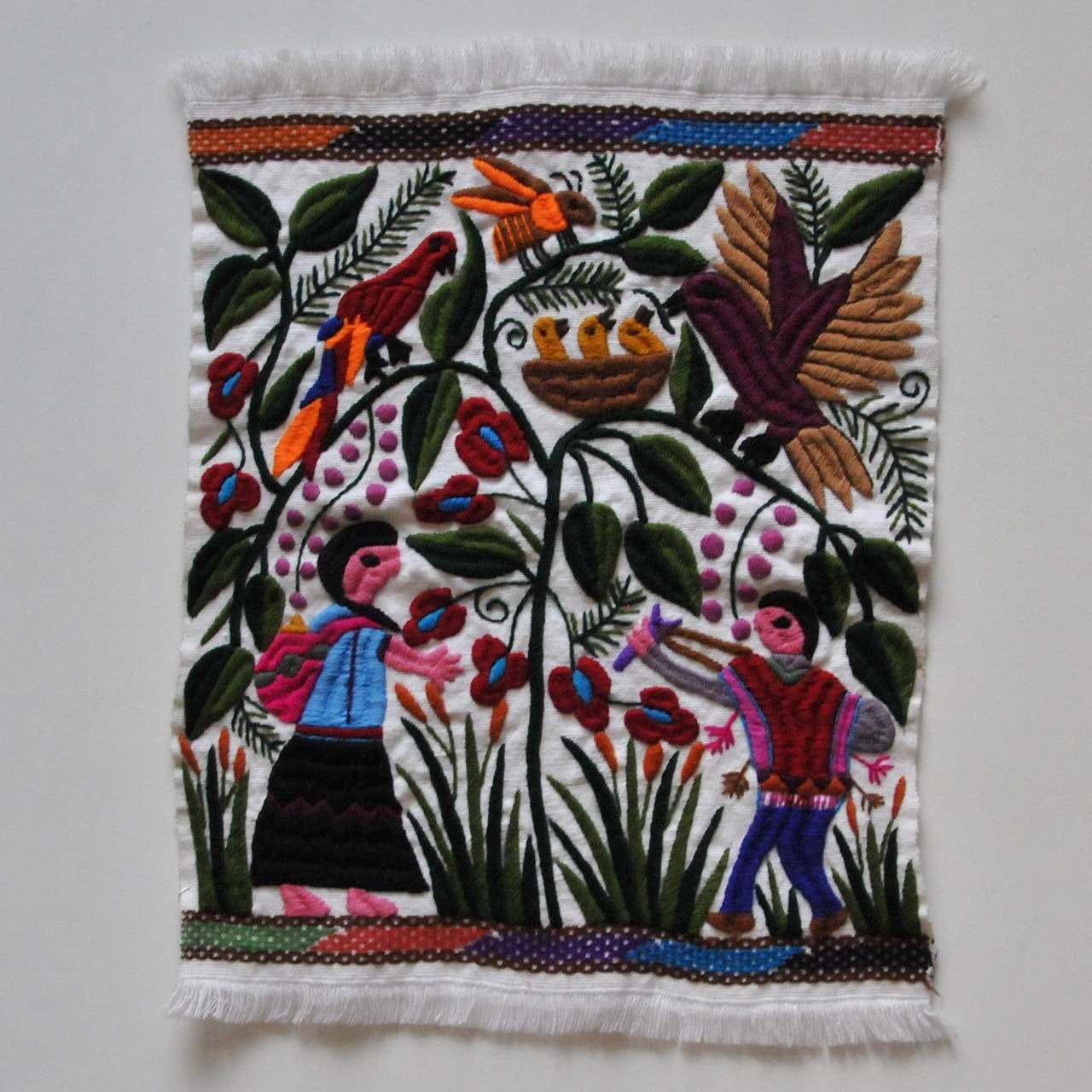 メキシコ シナカンタン刺繍タペストリー（005）