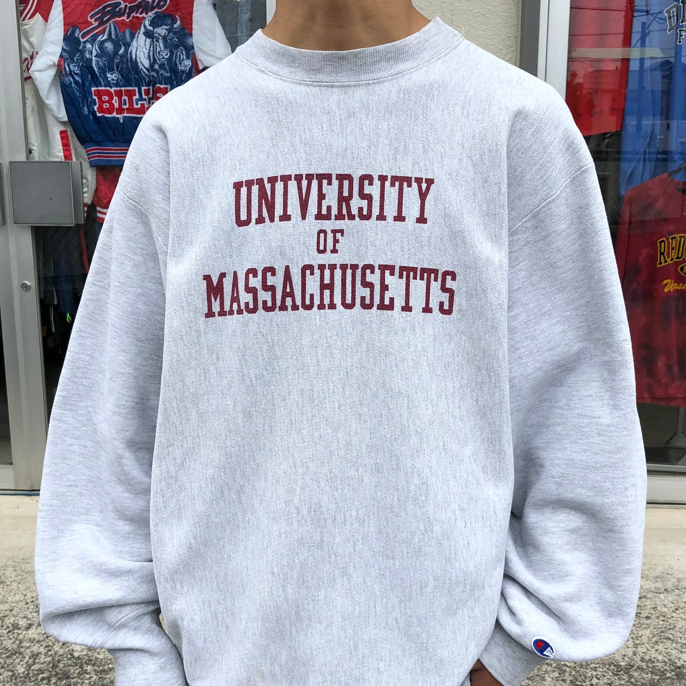 90's Champion リバースウィーブ カレッジロゴスウェット- XL