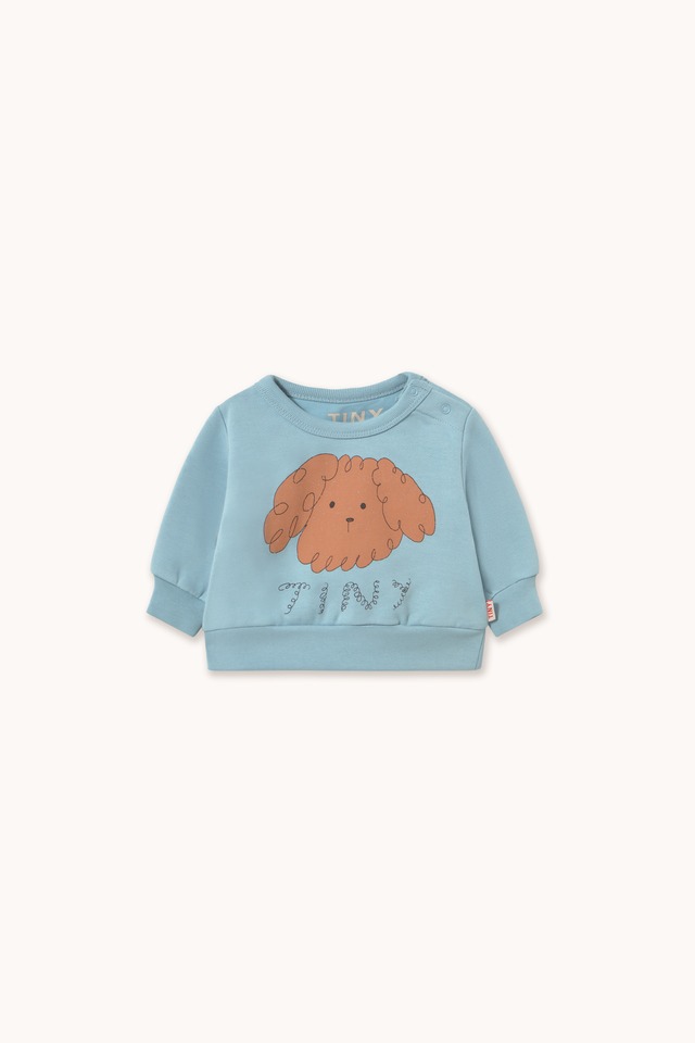 TINY COTTONS / Curly Dog Graphic Baby Sweatshirt (denim blue) 26AW