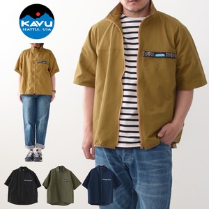 【SALE 30%OFF】KAVU [カブー] 60/40 F/Z Throw Shirts [19821208] 60/40フルジップスローシャツ・スローシャツ・ショートスリーブシャツ・半袖シャツ・MEN'S/LADY'S [2022SS]