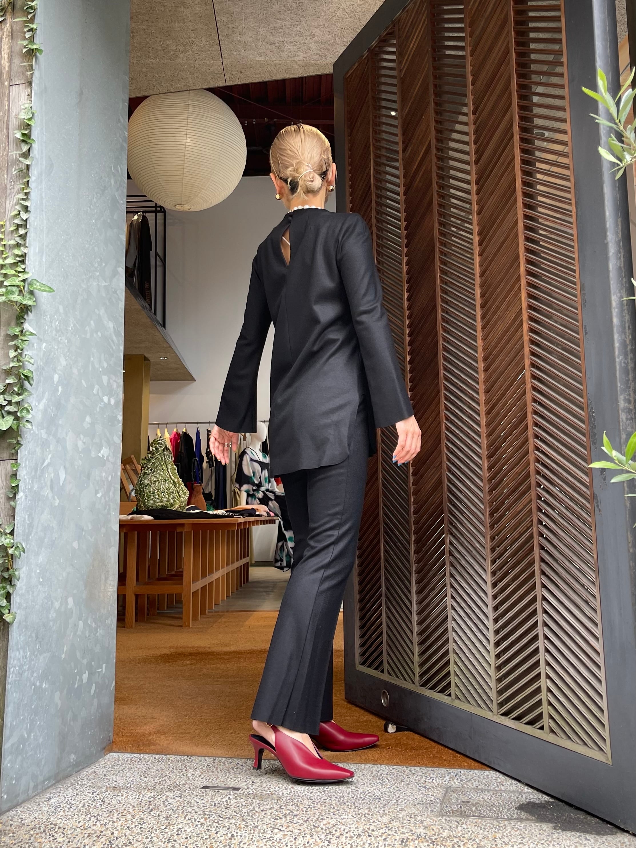 22AW】Mame Kurogouchi マメクロゴウチ / Wool Flared Slim Trousers  