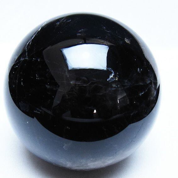 1.1Kg モリオン 黒水晶 丸玉 92mm スフィア 一点物 151-9337