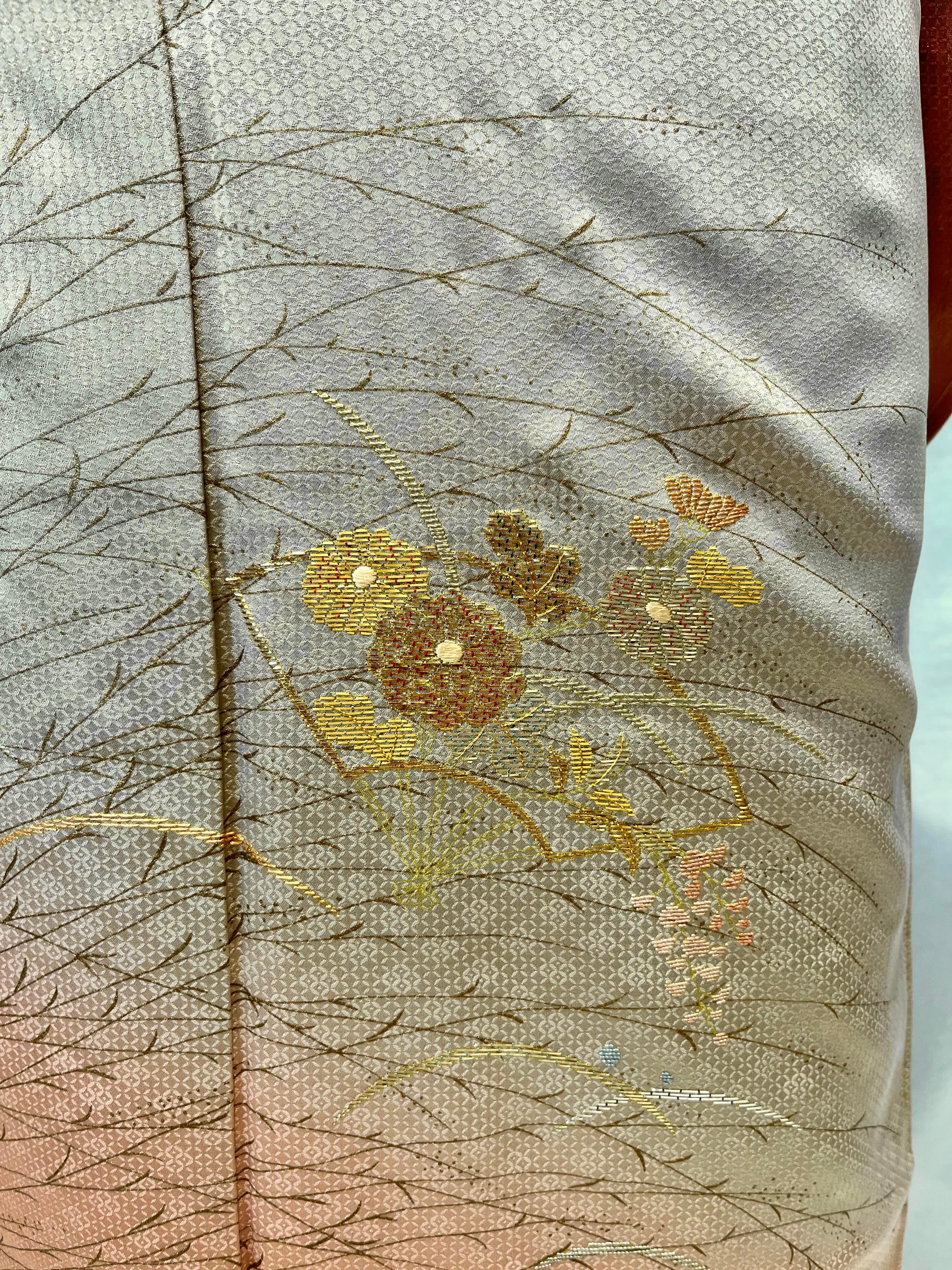 2113 ベージュぼかし訪問着 袷単品 2113 ベージュぼかし訪問着 袷単品 Houmongi(lined kimono