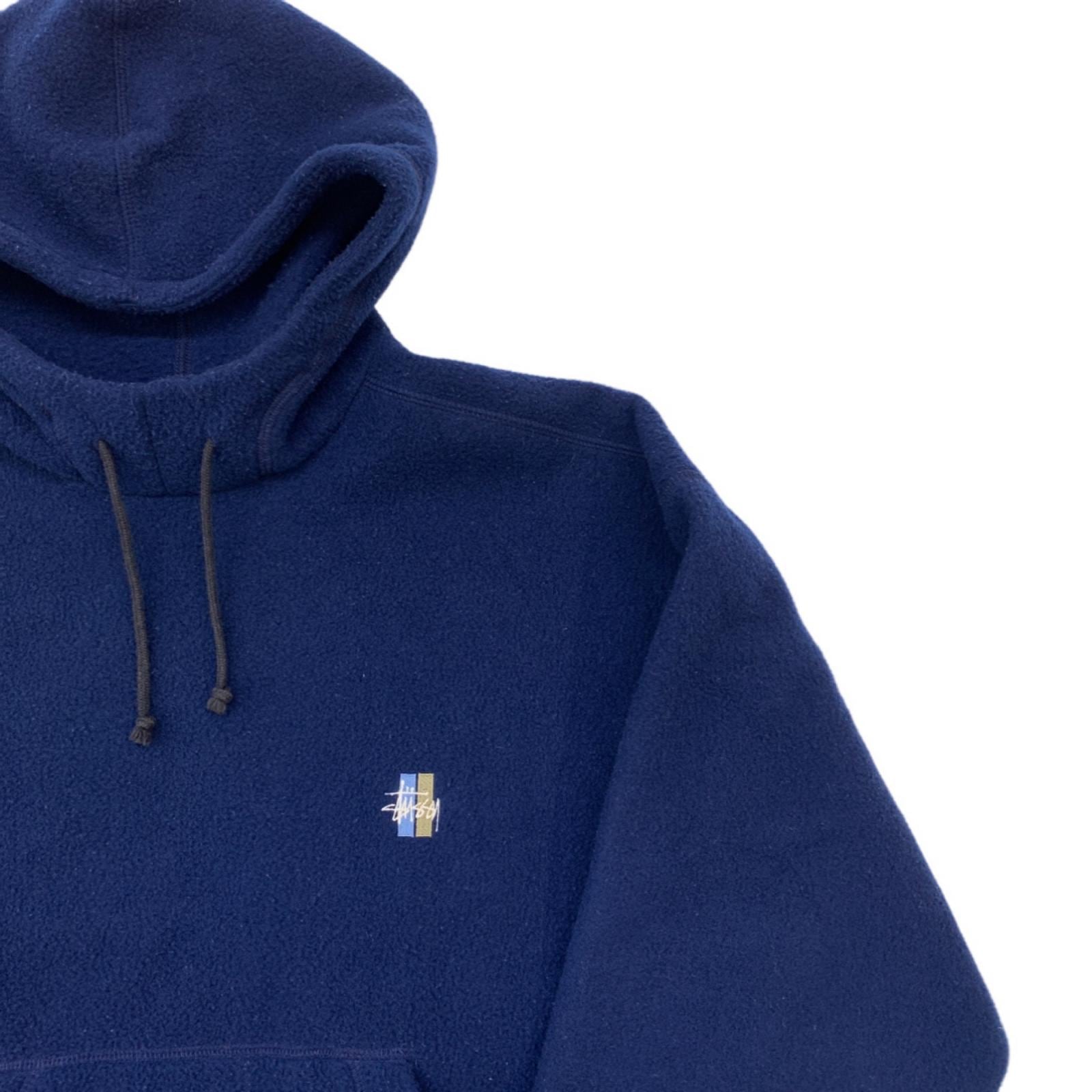 STUSSY | ステューシー 90年代 紺タグ フリースパーカー ブルー サイズ
