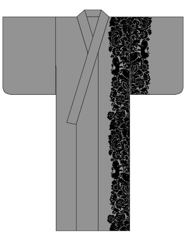 Rumi Rock木綿きもの 「ライオン更紗」綿紬 深緑 [A936] | Rumi Rock Store