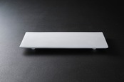 MORIYAMA ビスクホワイト フラットレクタンギュラープレート 26.5×16.5cm足付