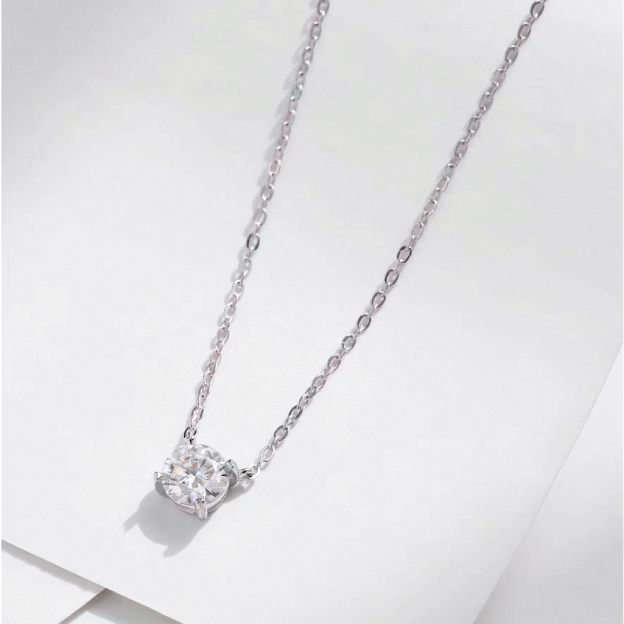 ペンダント おしゃれ キラキラ ダイヤモンド シンプル シルバー ネックレス - 6