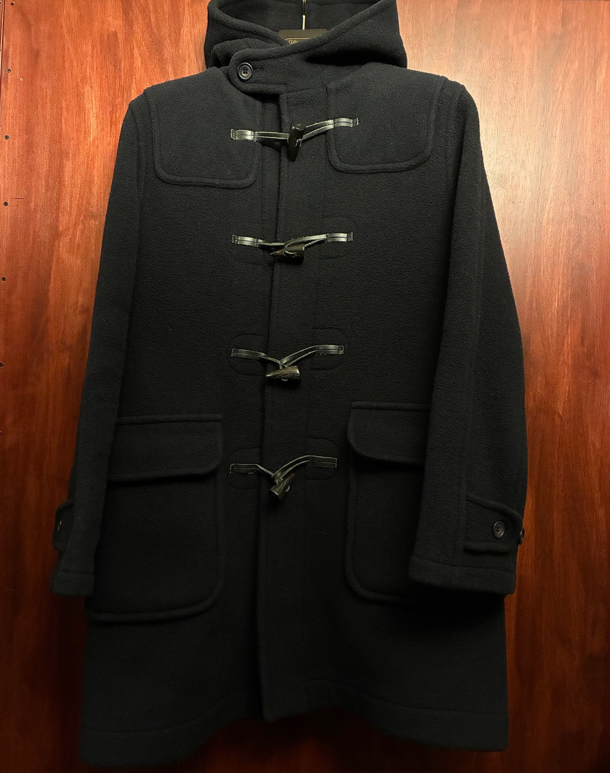 MADE IN ENGLAND製 Gloverall ウールショートダッフルコート ネイビー