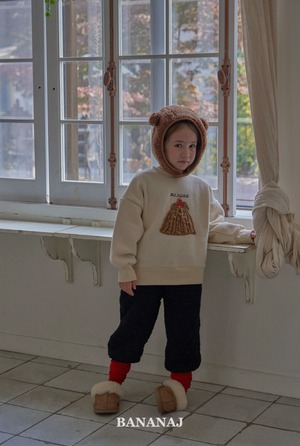 【Banana J】My Homeスウェット アイボリー 80〜130cm 241211