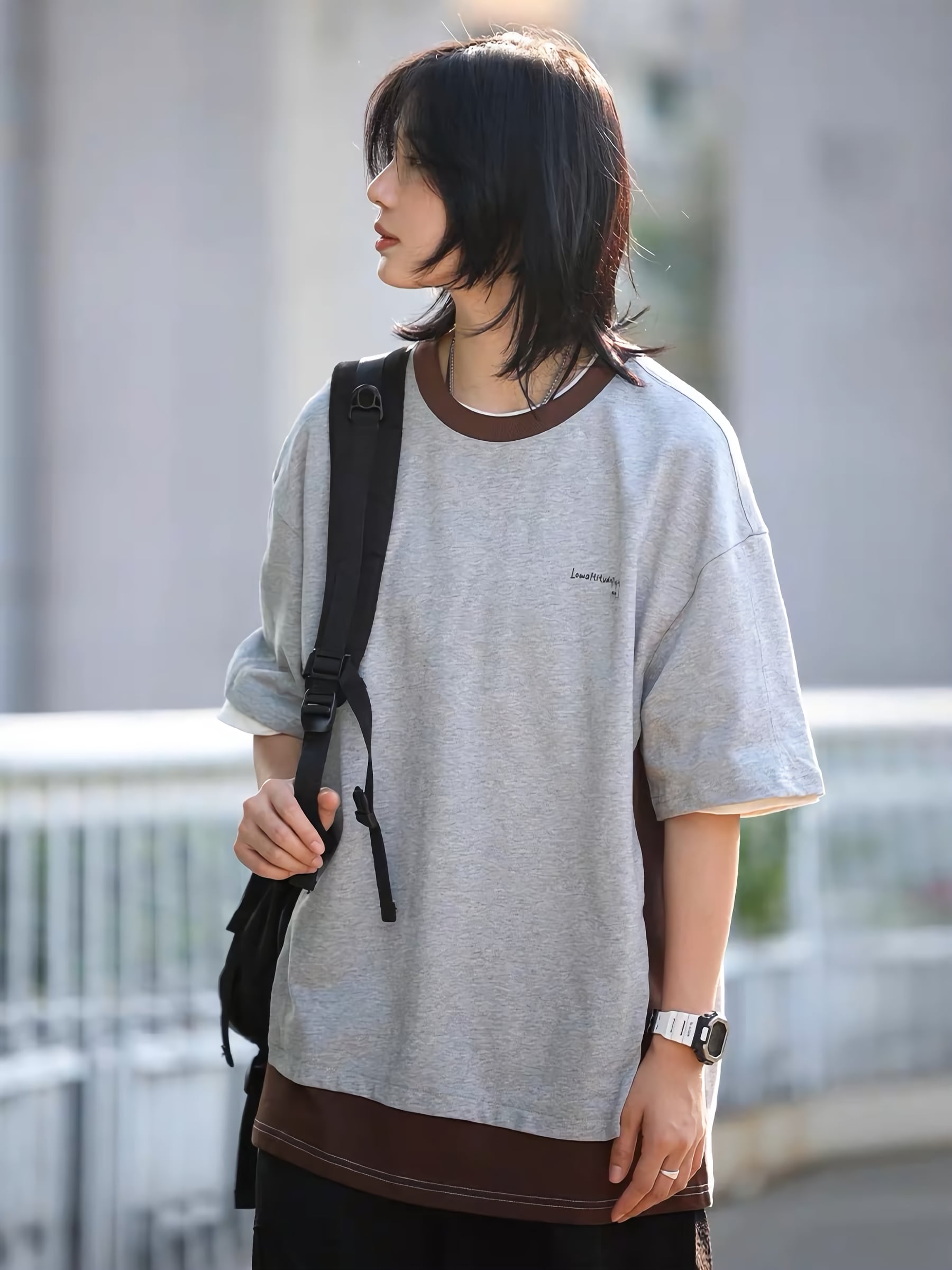 フェイクレイヤードTシャツ / Fake Layered T-shirt