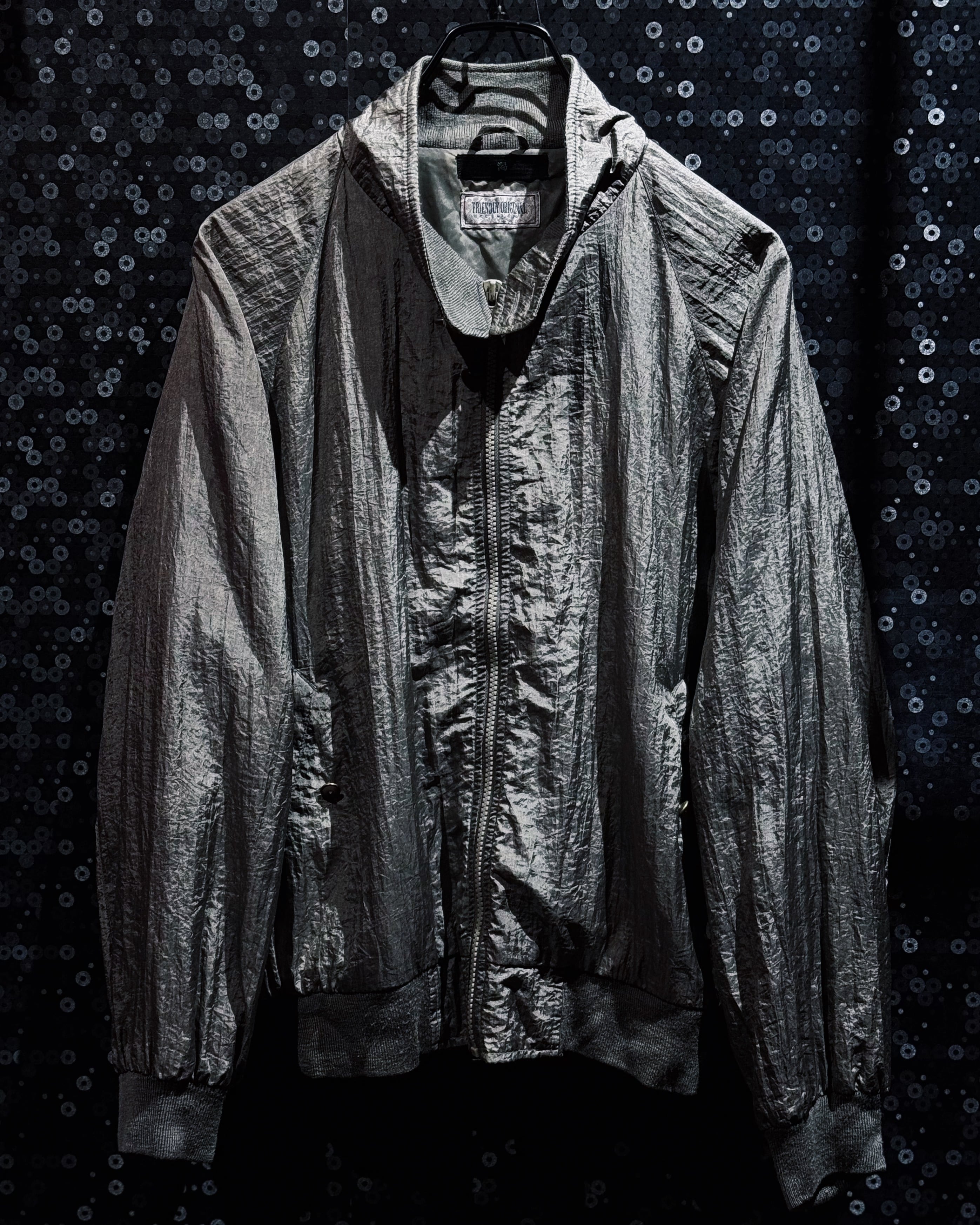 【ÆIEM】“渇”“染” Ink Dyed Crinkle Nylon Blouson