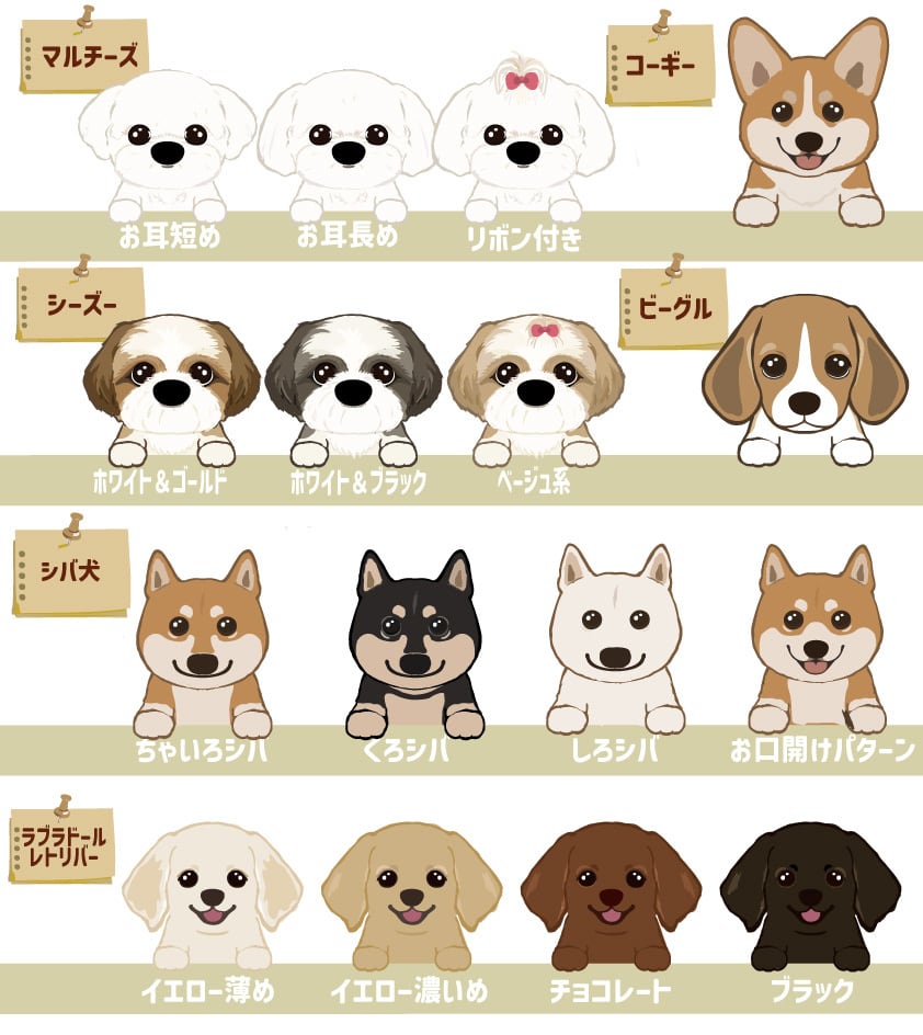 名入れ オーダーメイド うちの子アレンジOK 選べる犬種わんこの iphone