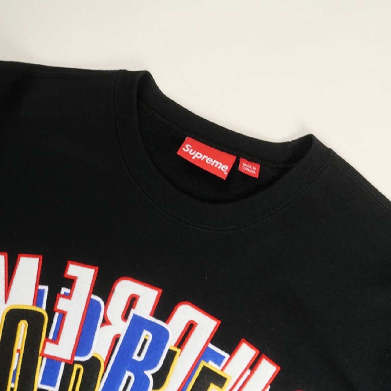 Size【M】 SUPREME シュプリーム 21SS Stacked Crewneck Black クルー 