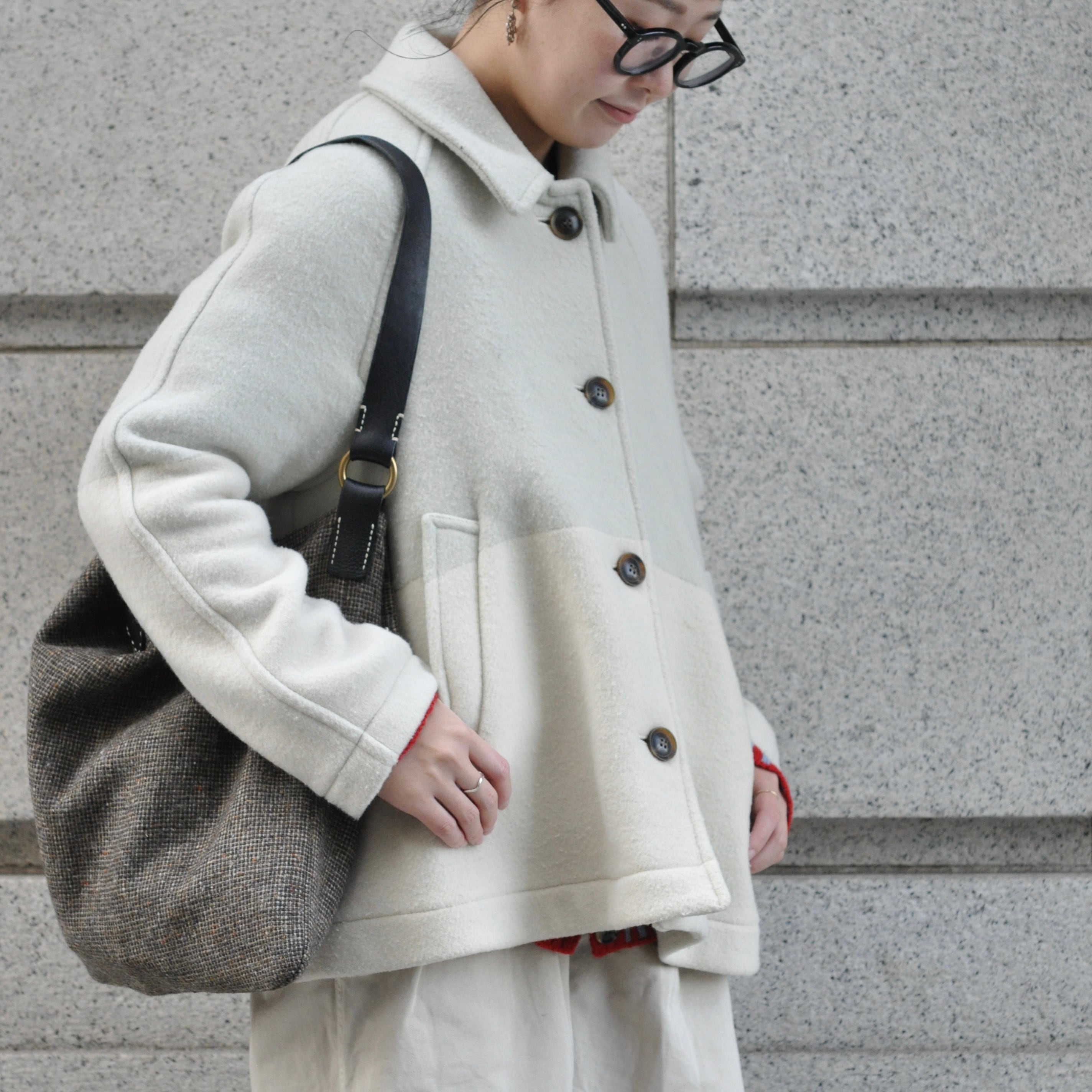 LONDON TRADITION ladies short flare short coat - ivory - / UK