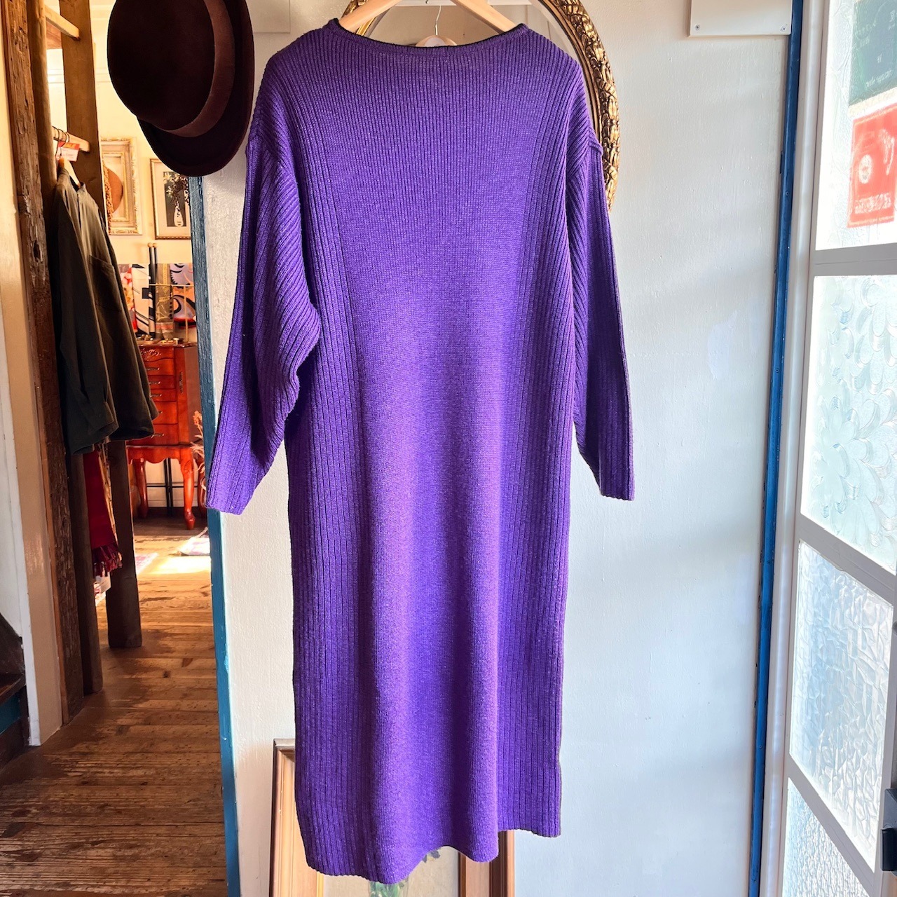 purple knit dress/紫のシンプルニットワンピース | MOTHER MEETS 