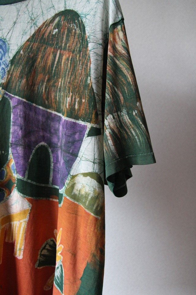 1990s~AFRICAN BATIK FOLK ART TEE