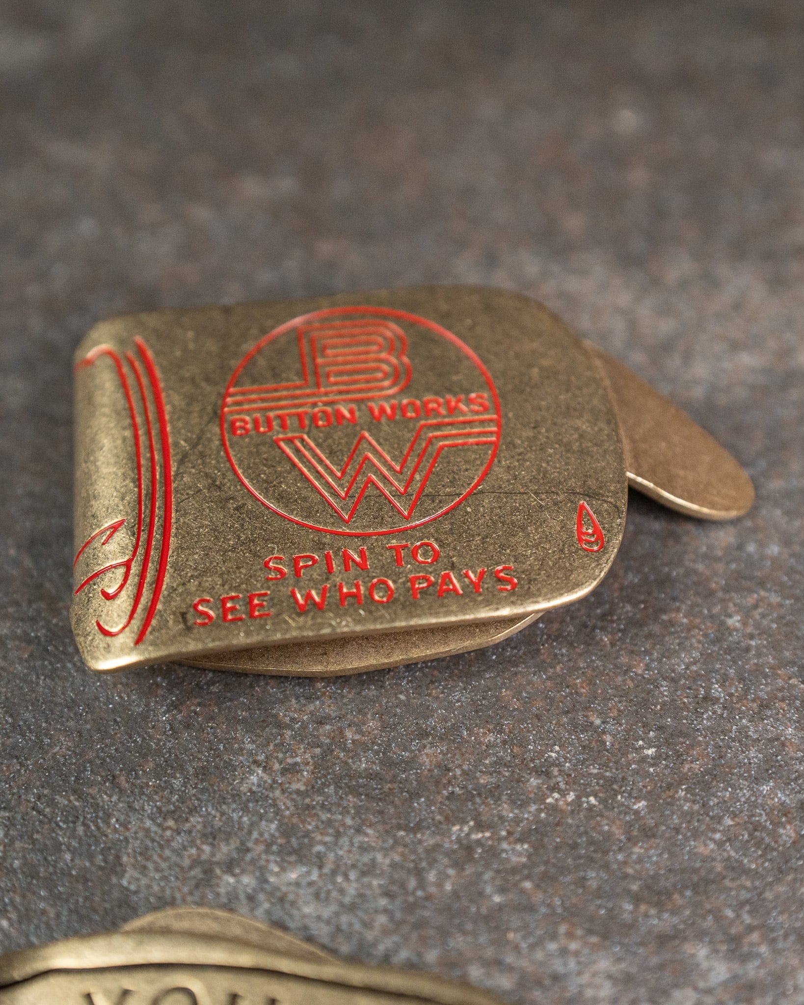 Button Works】BW You Pay Money Clip Brass ボタンワークス