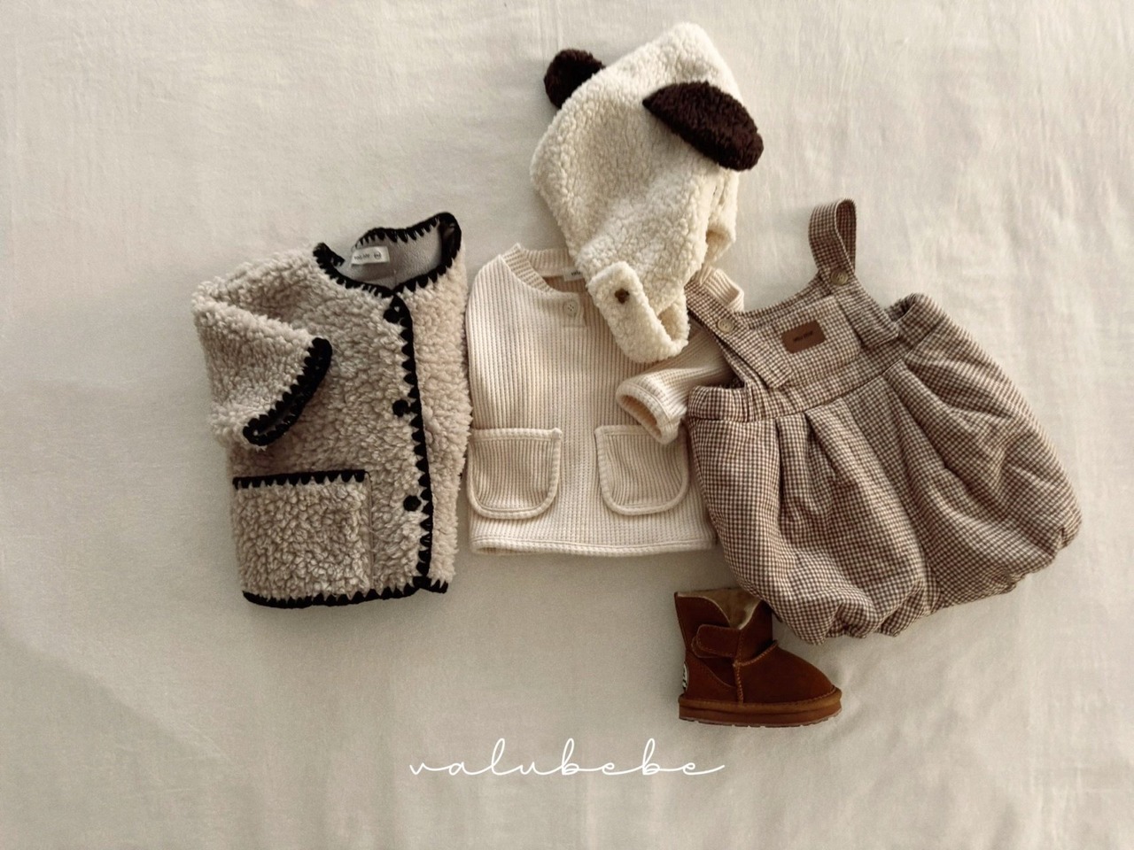【valu bebe】ボアフリースジャケット ベージュ 70〜110cm  24110611 - 5