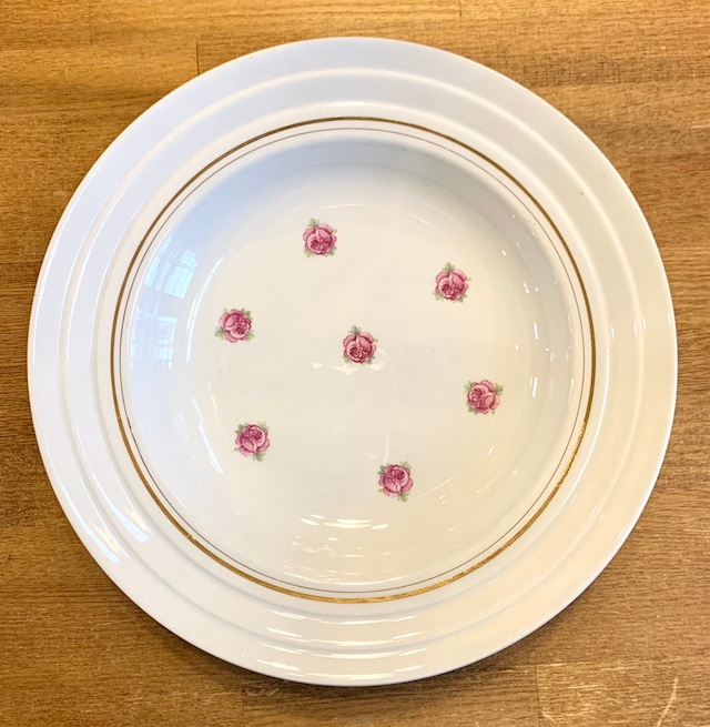 フランスアンティーク St.amand サンタマン  薔薇 スーププレート バラ 食器 皿