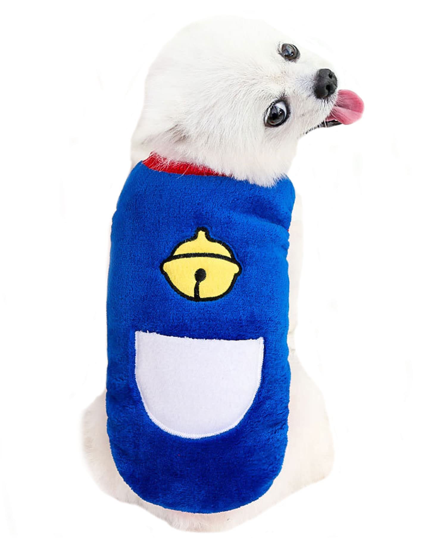 【努力特価】可愛い ペット犬服 Tシャツ 秋冬衣装 柔らかい サンゴフリース 防寒 コート 人気 ファッション小型犬 中型犬 春秋冬服 お散歩お出かけウェアに ペットフェーバー (Mサイズ (x 1) ブルーベル)