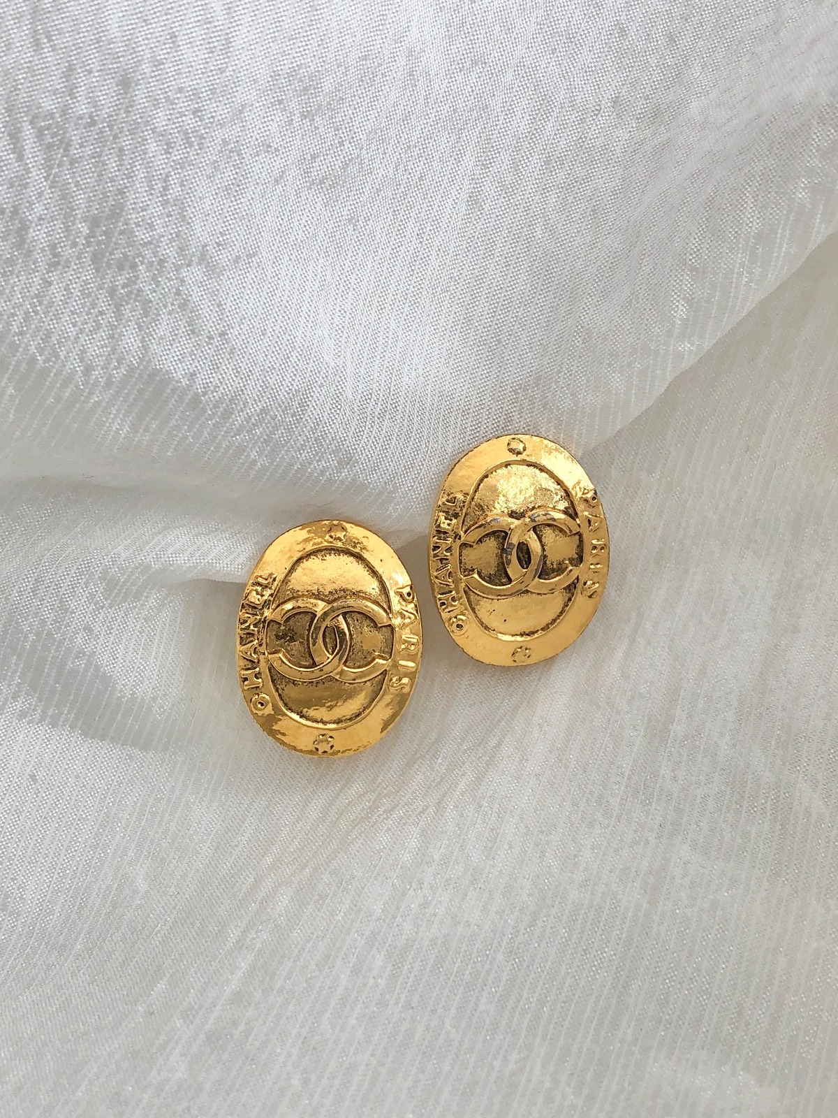 CHANEL シャネル イヤリング ゴールド ココマーク オーバル vintage 