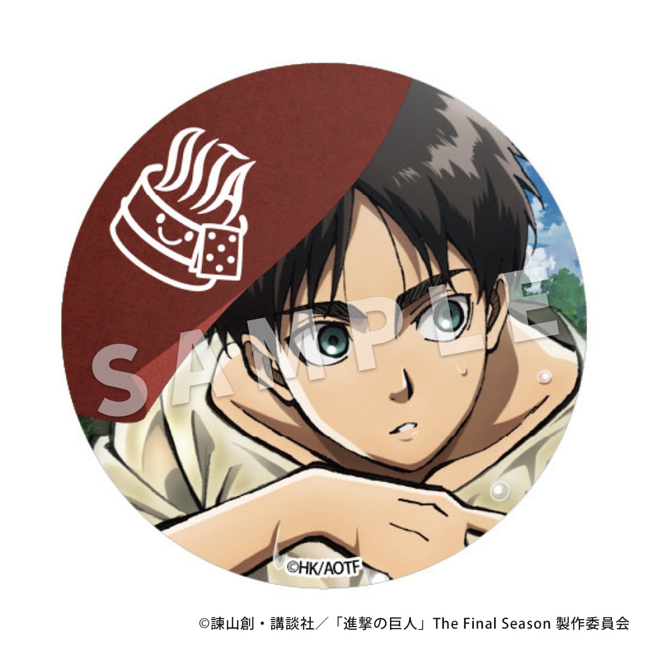 進撃の巨人』おんせん県おおいた 缶バッジ エレン | hyappyo Official Shop